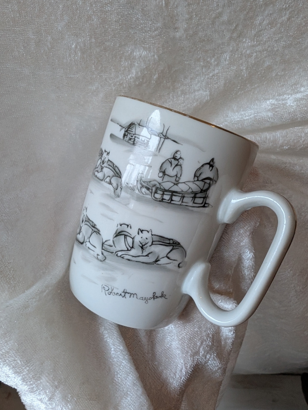Robert Mayokok Native Alaskan Artic Mushers Sled Dogs Mug